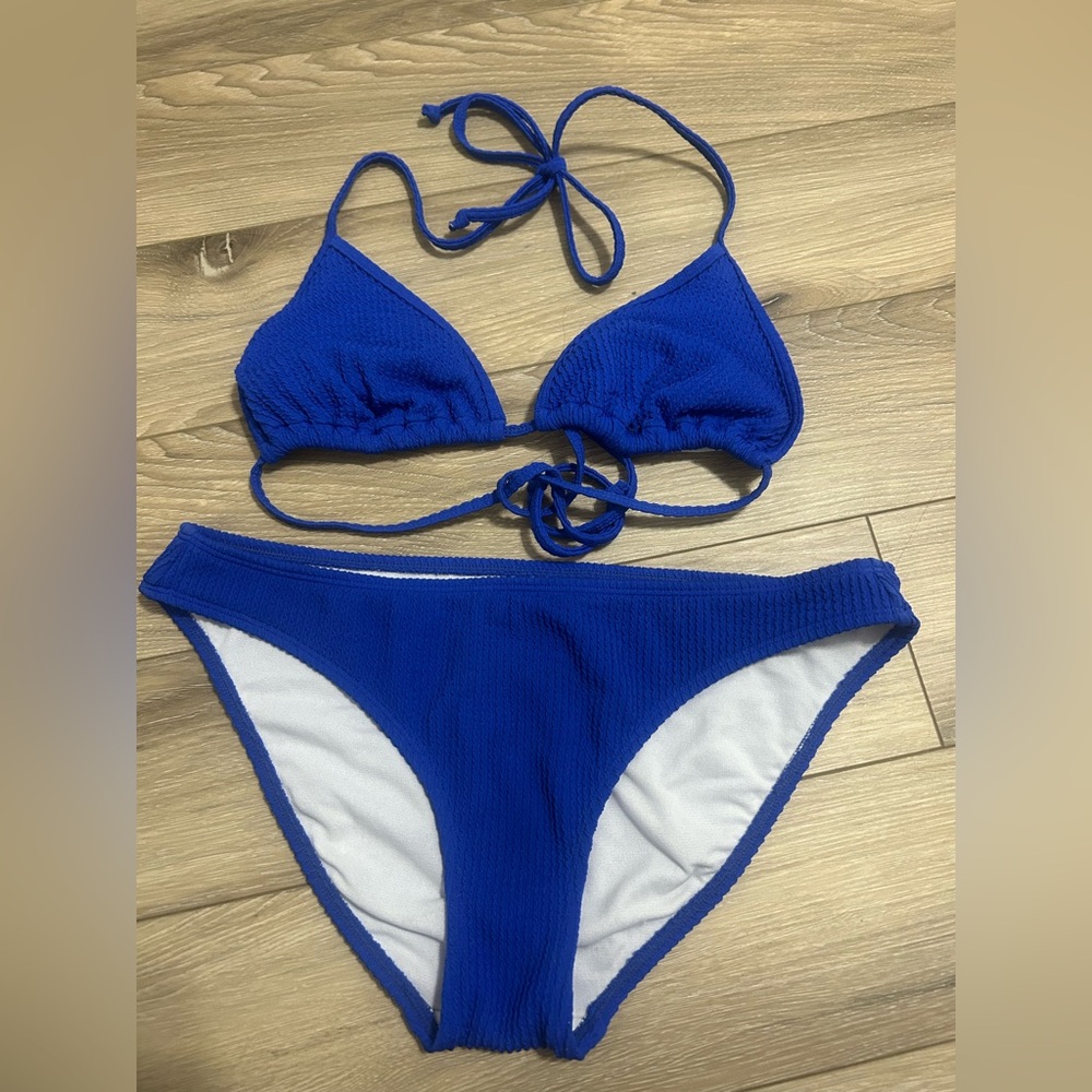 O’rageous royal blue triangle bikini